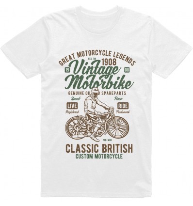 Pánské motorkářské tričko Vintage motorbike