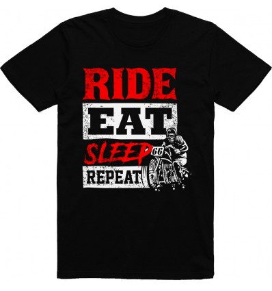Pánské motorkářské tričko Eat Sleep Ride Repeat