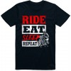 Pánské motorkářské tričko Eat Sleep Ride Repeat